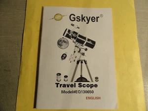 GUÍA DE CONFIGURACIÓN E INSTRUCCIONES TELESCOPIO GSKYER EQ 130650 D=130mm F1 =650mm F/5 - Imagen 1 de 5