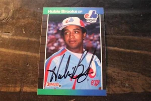 TARJETA AUTOGRAFIADA HUBIE BROOKS TOUGH MONTREAL EXPOS - Imagen 1 de 1