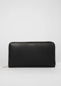 NWT $500 Paul Smith Signature Stripe Leather  Travel Zip Wallet, made in Italy - Picture 1 of 10