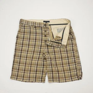 Tommy Hilfiger Button Fly vorne flach Freizeit Golfshorts braun kariert Herren 40 x 11 - Bild 1 von 6