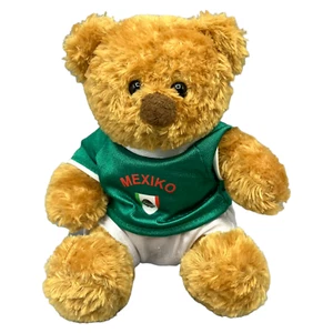 Heunec orsacchiotto Messico calciatore peluche 16 cm marrone verde maglia 7 - Foto 1 di 10