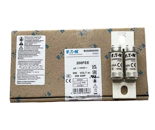 5PCS BUSSMANN 200FEE ( 200 Amp ) 200A 690V Fast Acting Fuse, Double Barrel