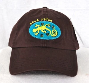 *BOCA RATON* FLORIDA Beachcombing Gecko Lizard Ball cap hat *OURAY 51001* - Picture 1 of 3