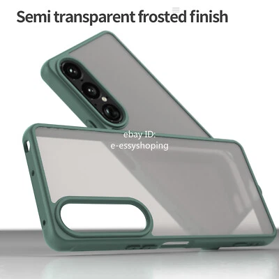 For Sony Xperia 1 VII, Shockproof Matte Magnetic Clear Shell Back Cover Case Foto 1 de 4