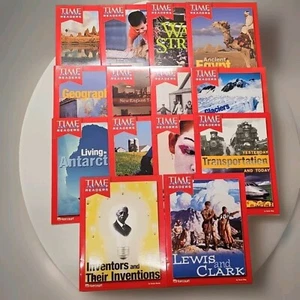 14 Time Readers For Kids GUIDED READING Harcourt Level Grade 3 Homeschooling EUC - Foto 1 di 16