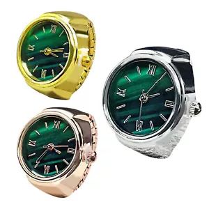 Ring Watches Small Green Dial Ring Watches Elastic Watch Rings Vintage Watches - Picture 1 of 15