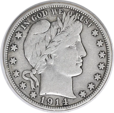 1914-S Barber Silver Half Dollar VF Uncertified #252 Cover