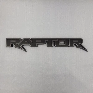 OEM NEW 17-20 Ford F-150 Raptor Phantom Black & Gray Tailgate Name Plate Emblem - Picture 1 of 3