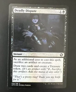 Deadly Dispute FOIL 94 MTG Adventures in the Forgotten Realms (AFR) común casi nuevo - Imagen 1 de 2