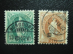 Switzerland Mi. No. 59A, 60D used (-eg) - Picture 1 of 1