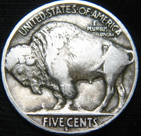 Nice Sharp Original 2/3 HORN 1925-S BUFFALO NICKEL 5¢ FREE SHIPPING! JR60MN Cover
