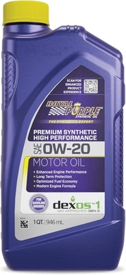 Royal Purple (06020-6PK con licencia API Heavy Duty SAE 0W-20 - 1 cuarto, (estuche de 6) Foto 1 de 4