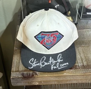 Vintage NFL 75th Anniversary Atlanta Falcons Steve Bartkowski Signed Snapback - Picture 1 of 6