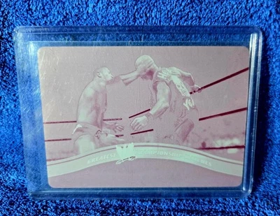 2014 Topps WWE Stone Cold Steve Austin vs The Rock placa de impresión 1 de 1 magenta Foto 1 de 4