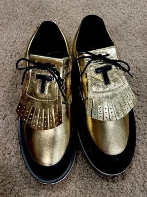 SOLD OUT #750/1,000! Donald Trump Sneakers Gold Presidential Golf Shoes Size 11 - Изображение 1 из 4