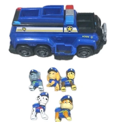 Equipo total de Paw Patrol Chase rescata vehículo crucero de policía completo con 5 cachorros Foto 1 de 4