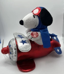 Hélice de peluche musical Snoopy Flying Ace animada iluminada Freedom funciona - Imagen 1 de 7