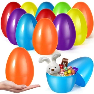 12 PCS Jumbo Easter Eggs, 10 Inch Large Solid Color Eggs for Easter Egg Hunt,... - Picture 1 of 7