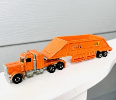 Vintage 1980 Hot Wheels Laranja Plástico Bob's Sand & Gravel Steering Rig Mattel - Imagem 1 de 4