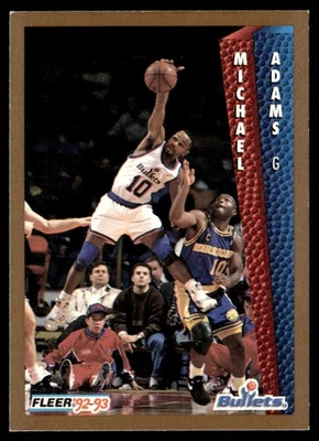 1992-93 Fleer Michael Adams Washington Bullets #228 - Image 1 of 2