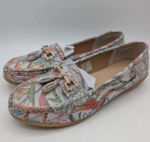 Jo & Joe - Women's - White With Pattern Slip On Loafers - UK Size 7 - BNWT - Picture 1 of 5