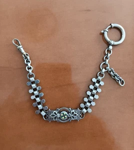 Collana orologio Jakob Bengel Art Nouveau smalto - cromo - nichel da collezione - Foto 1 di 11