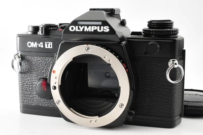 Neuwertige Olympus OM-4 Ti schwarze analoge 35-mm-Spiegelreflexkamera nur Gehäuse getestet funktioniert Japan - Bild 1 von 4