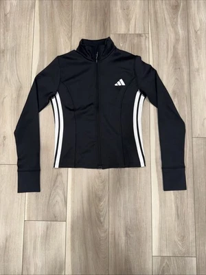 Adidas Training Women’s Zip-up Slim Fit Track Top Black White Clima Cool - Image 1 of 4