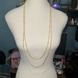 Vintage Double Strand Faux Pearl Necklace - Picture 1 of 4