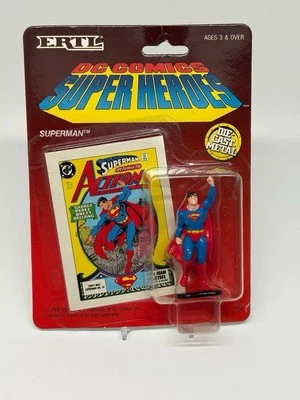 Figura de acción de DC Comics Super Heroes Ertl Superman de metal fundido a presión con tarjeta 1990 Foto 1 de 4