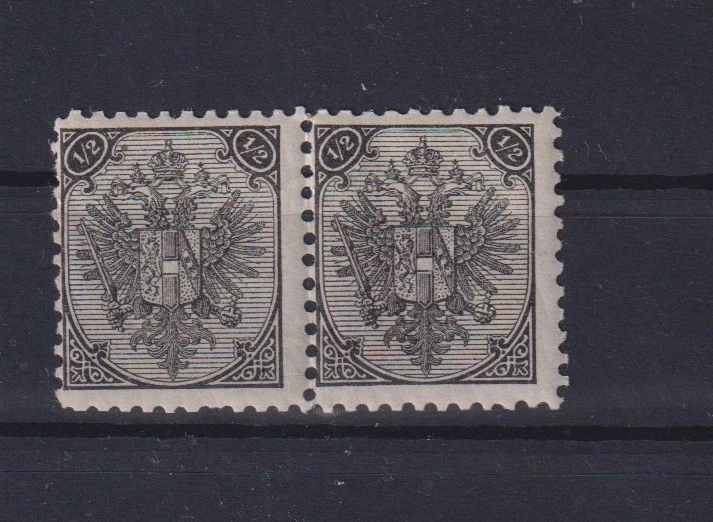 Österreich Bosnien 1 I, *, Paar, weißer Fleck In Federn links, (ANK 90.-) - Imagen 1 de 1