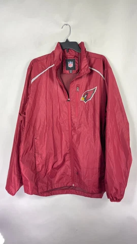 NFL Arizona Cardinals Football Windbreaker Jacket Maroon Size XL Cover