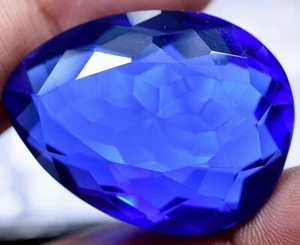 Lab Created 88.65 Ct Violet Blue Tanzanite GGL Certified Sparkling AAA+ Gemstone - Picture 1 of 10