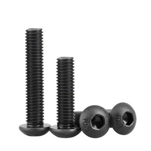 M1.6 M2 M2.5 Button Head High Tensile Socket Screws Allen Key Black Bolts 10.9 - Picture 1 of 17