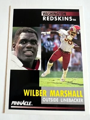 Wilbur Marshall  outside LinebackerWashington Redskins 1991 Pinnacle card # 261  - Image 1 of 2