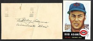Bobby Adams ( Debut 1946 ) CIN WHX CHC SIGNED AUTOGRAPH AUTO 3x5 GPC INDEX COA - Picture 1 of 1