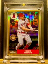 MIKE TROUT ⚾️ TOPPS 💥CHROME💥GOLD💥REFRACTOR 🔥SSP 🔥RETRO 💥1987 🔥ANGELS