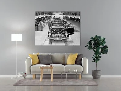 Buick Car Assembly Line Canvas Wall Art Print, Historical Factory Poster Print . — 第 1/4 张图片