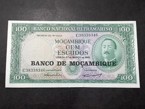 1961 Mozambique 1000 Escudos Banknote Excellent BU Condition with watermark - Picture 1 of 6