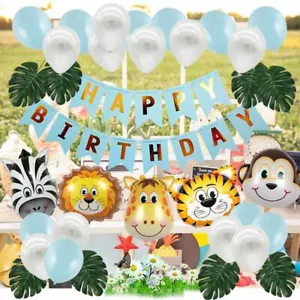 Safari Birthday Decorations, 50PC Wild Jungle Theme Party Supply Animal Balloon - Picture 1 of 4