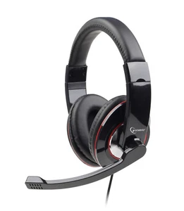 Cuffie Stereo con Microfono Gembird Nero Lucido – Jack 3.5mm, 40mm, Chat e Gamin - Foto 1 di 4