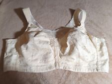 Comfort Choice Bra 46D Front Hook Closure Smooth Back Comfort Strap Cream Lace