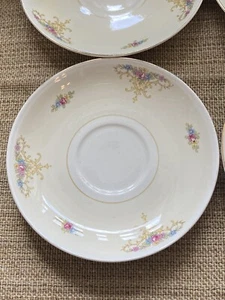 Vintage China Homer Laughlin Eierschale Nautilus Rochelle Untertasse 5 3/4" 4er Set - Bild 1 von 12