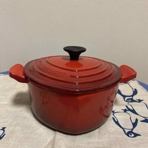 LE CREUSET Red Heart Shaped Cocotte Enamel Cast Iron Dutch Oven 2L Cerise - Picture 1 of 8