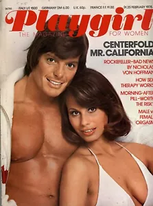 PLAYGIRL 2-75 MR CALIFORNIA CORVELLO NUDE HAIRY LATIN ROCKEFELLER FEBRUARY 1975 - Picture 1 of 2
