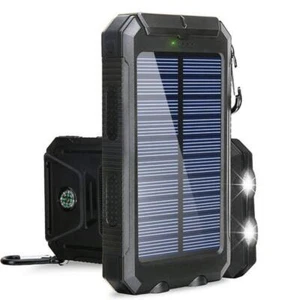 Banco de energía solar Banco de energía de carga portátil Cargador de batería externo Teléfono celular - Imagen 1 de 16
