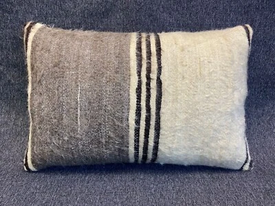 Funda Almohada Kilim Cabra Cabra Decorativa Sofá Tiro Almohada Gris y Blanco Almohada Foto 1 de 3