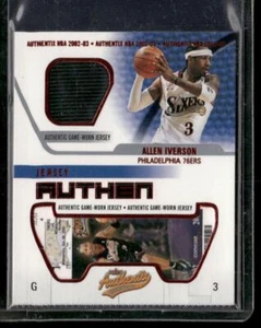 2002-03 Fleer Authentix #JA-AI Allen Iverson Jersey Authentix - Picture 1 of 2