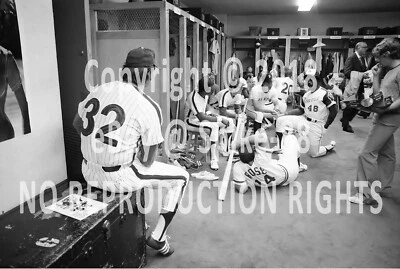 STEVE CARLTON,PETE ROSE,RALPH GARR,LARRY BOWA NL ALL-STAR TEAM LOCKER ROOM 1974 - Image 1 of 2