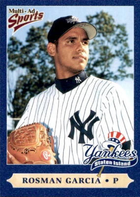 1999 Staten Island Yankees Multi-Ad #11 Rosman Garcia Venezuela VZ Baseball Card - Image 1 of 2
